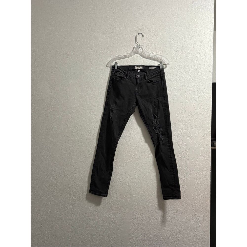 FRAME Women’s Le Garcon Noir Black Slim Boyfriend Jeans Size 26 Quiet Luxury